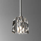 Hubbardton Forge 2023 Sterling Crystal Multi Gatsby 1-Light Mini Pendant