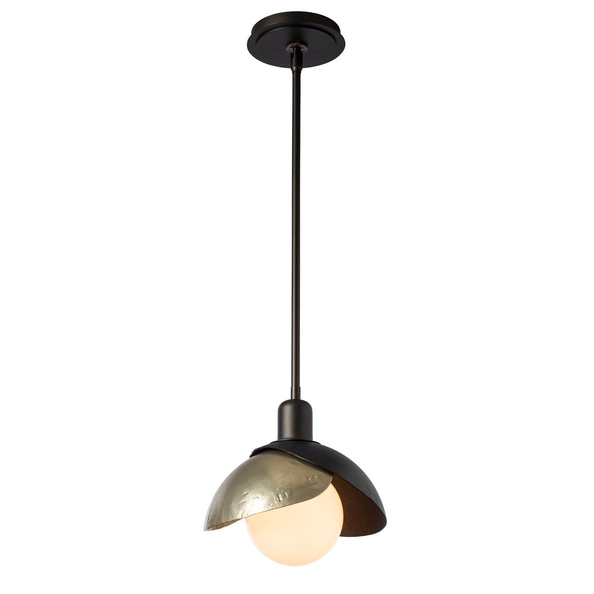 Hubbardton Forge 2023 Oil Rubbed Bronze Modern Brass Multi Brooklyn Double Shade Mini Pendant