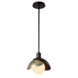 Hubbardton Forge 2023 Oil Rubbed Bronze Modern Brass Multi Brooklyn Double Shade Mini Pendant