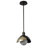 Hubbardton Forge 2023 Oil Rubbed Bronze Modern Brass Multi Brooklyn Double Shade Mini Pendant