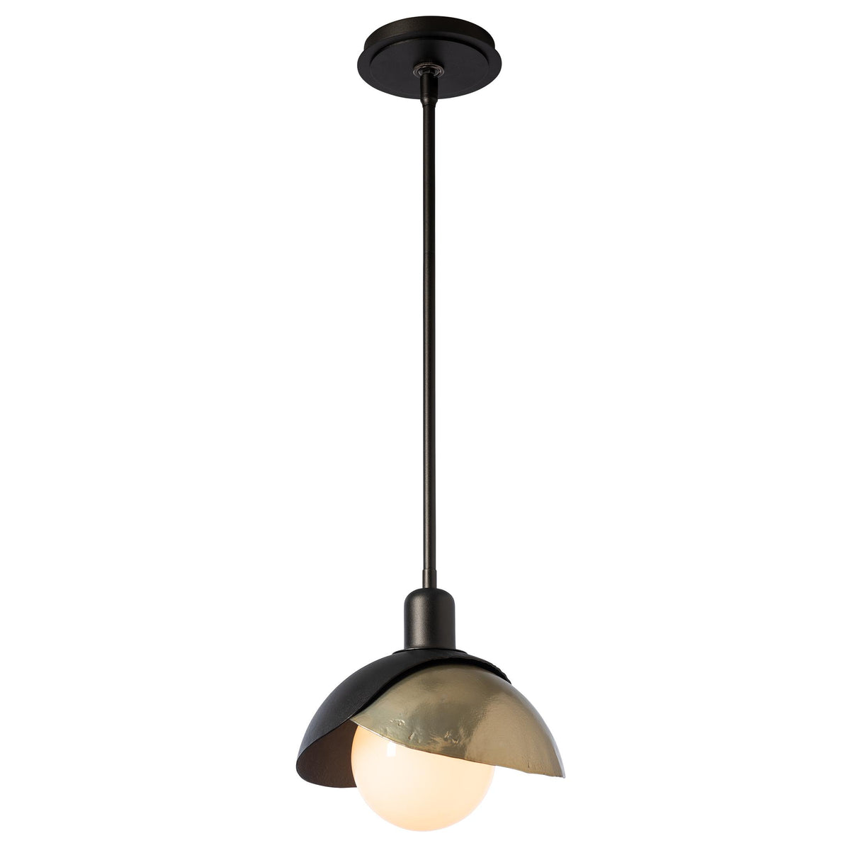 Hubbardton Forge 2023 Oil Rubbed Bronze Modern Brass Multi Brooklyn Double Shade Mini Pendant