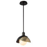 Hubbardton Forge 2023 Oil Rubbed Bronze Modern Brass Multi Brooklyn Double Shade Mini Pendant