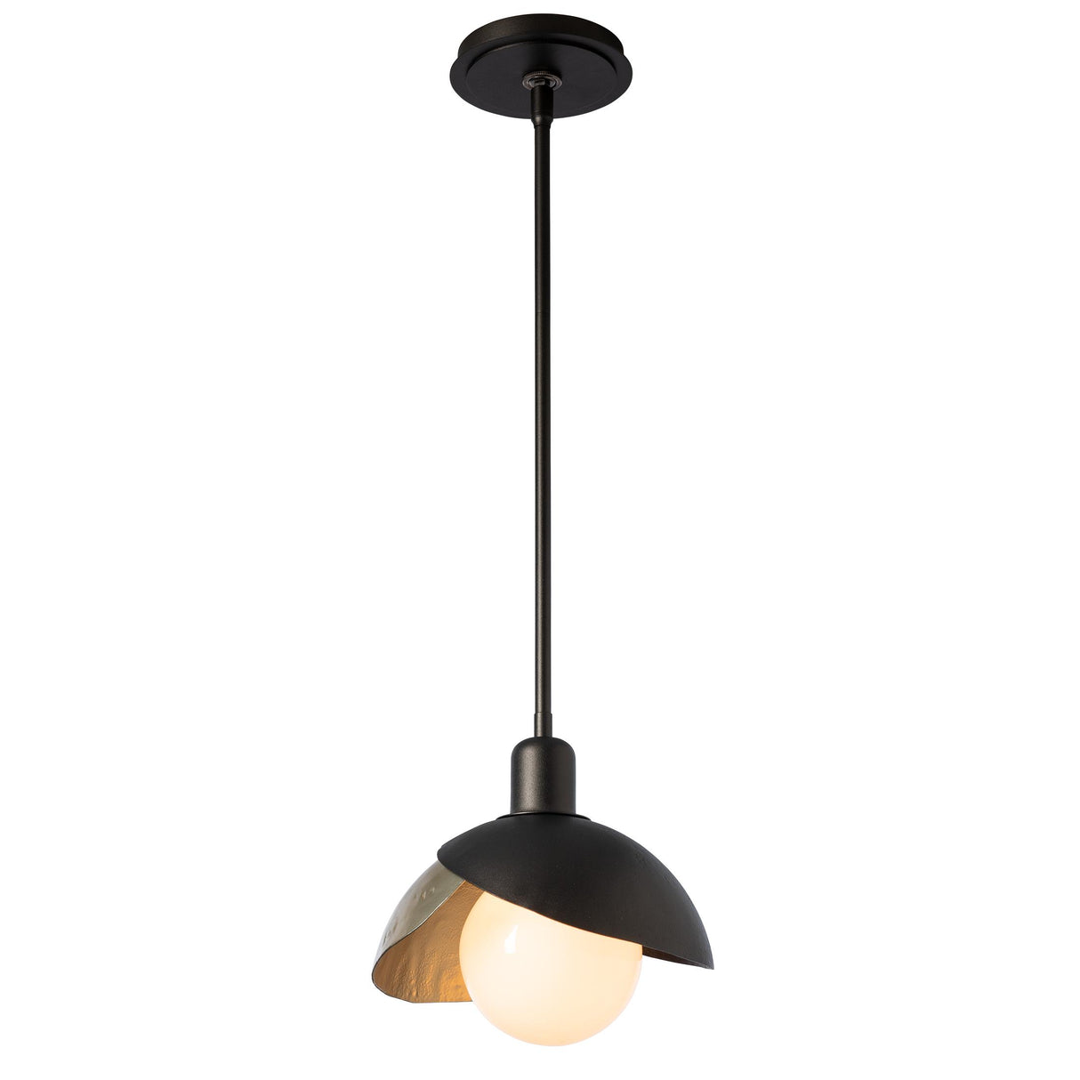 Hubbardton Forge 2023 Oil Rubbed Bronze Modern Brass Multi Brooklyn Double Shade Mini Pendant