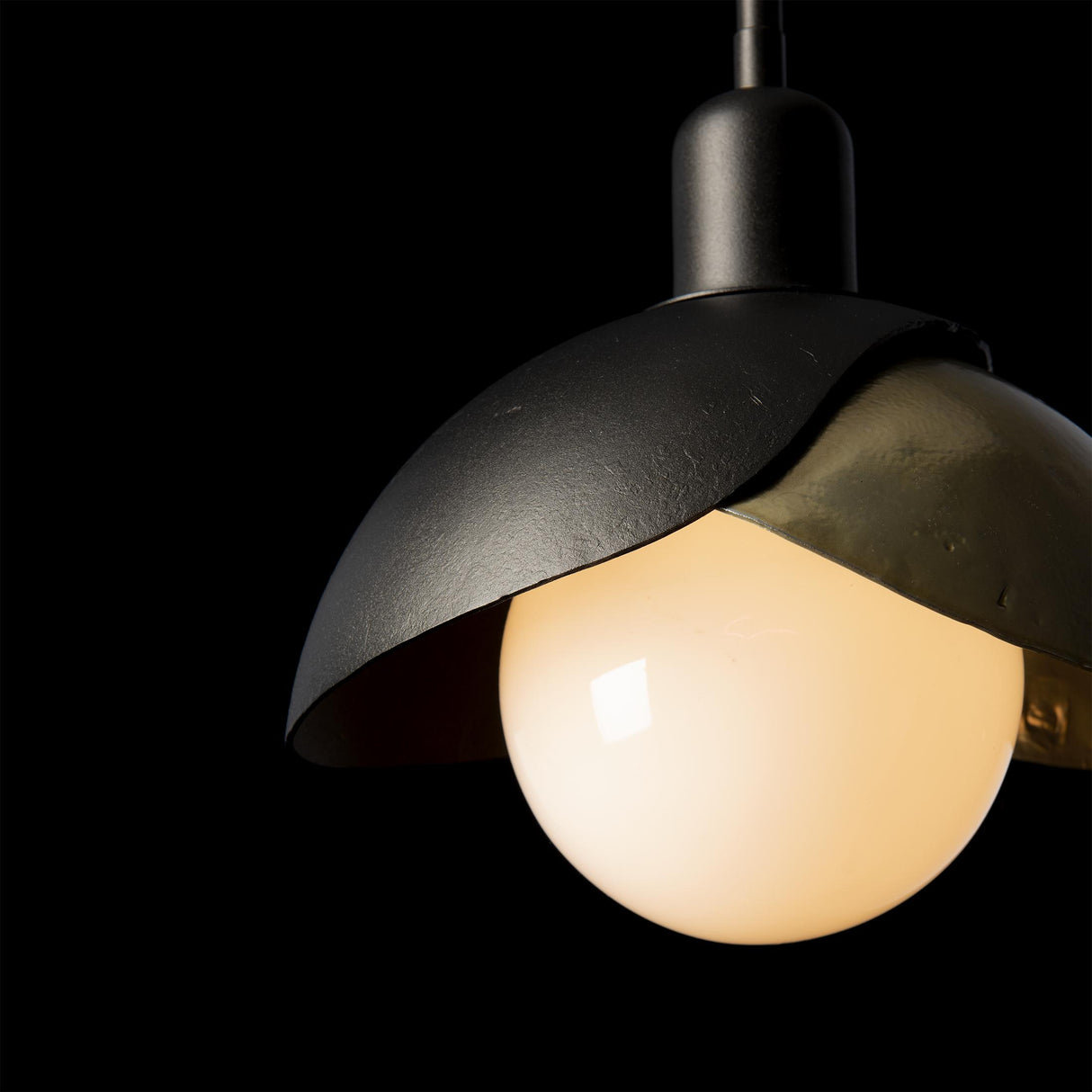 Hubbardton Forge 2023 Oil Rubbed Bronze Modern Brass Multi Brooklyn Double Shade Mini Pendant