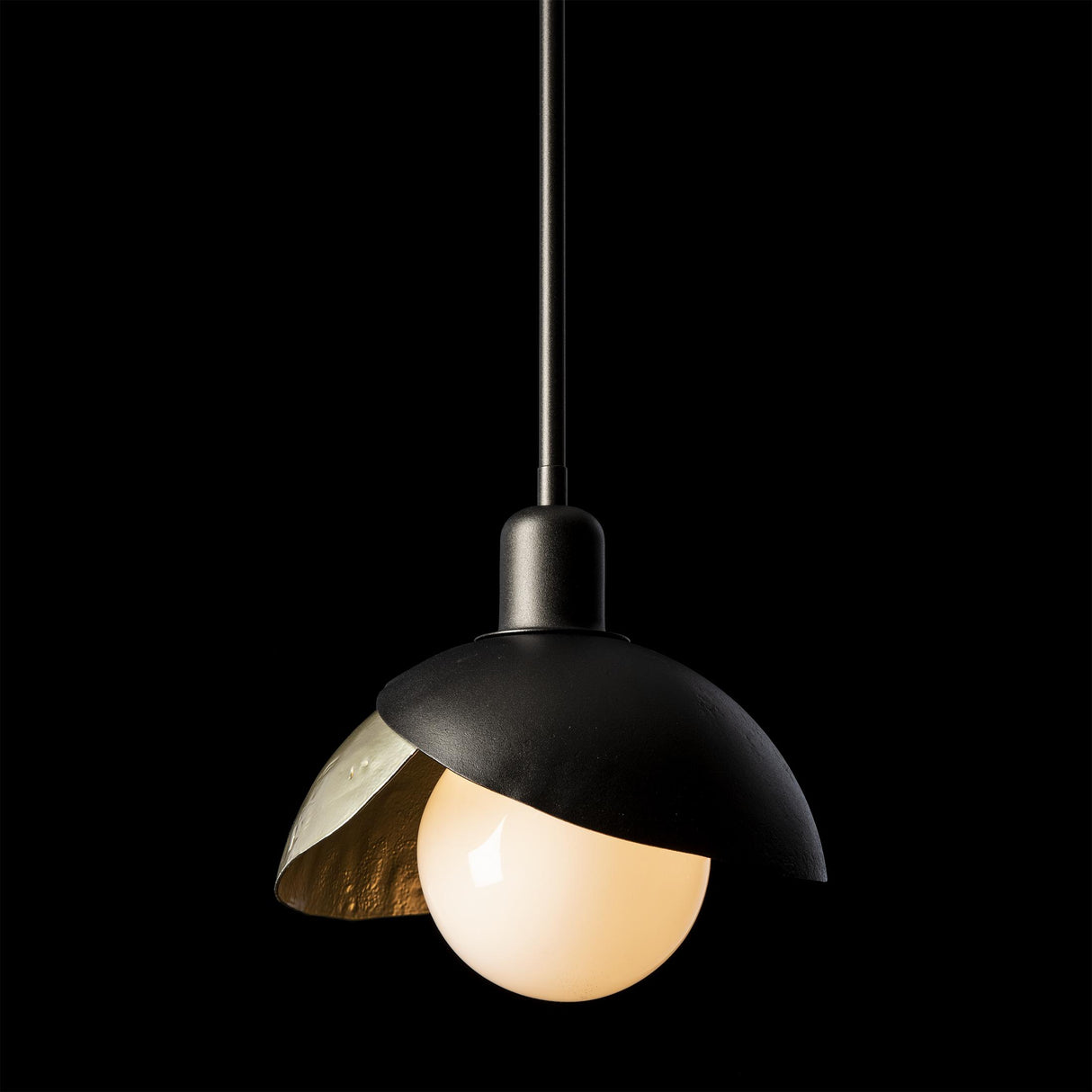 Hubbardton Forge 2023 Oil Rubbed Bronze Modern Brass Multi Brooklyn Double Shade Mini Pendant