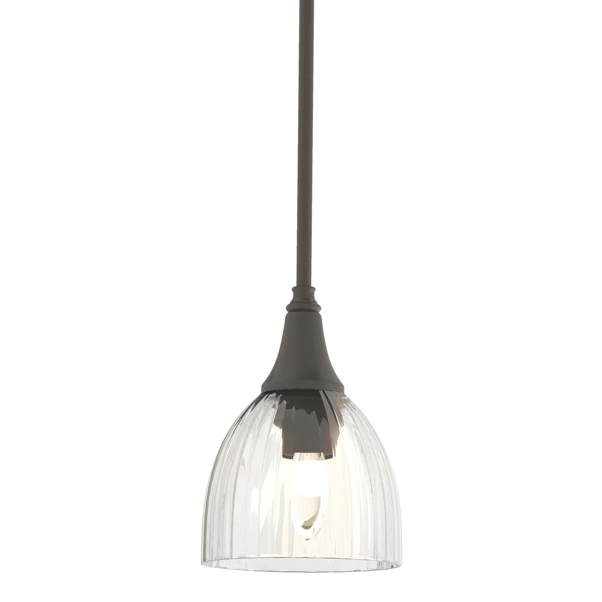 Hubbardton Forge 2000 Dark Smoke Water Glass (LL) Multi Trumpet Mini Pendant