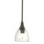 Hubbardton Forge 2000 Dark Smoke Water Glass (LL) Multi Trumpet Mini Pendant