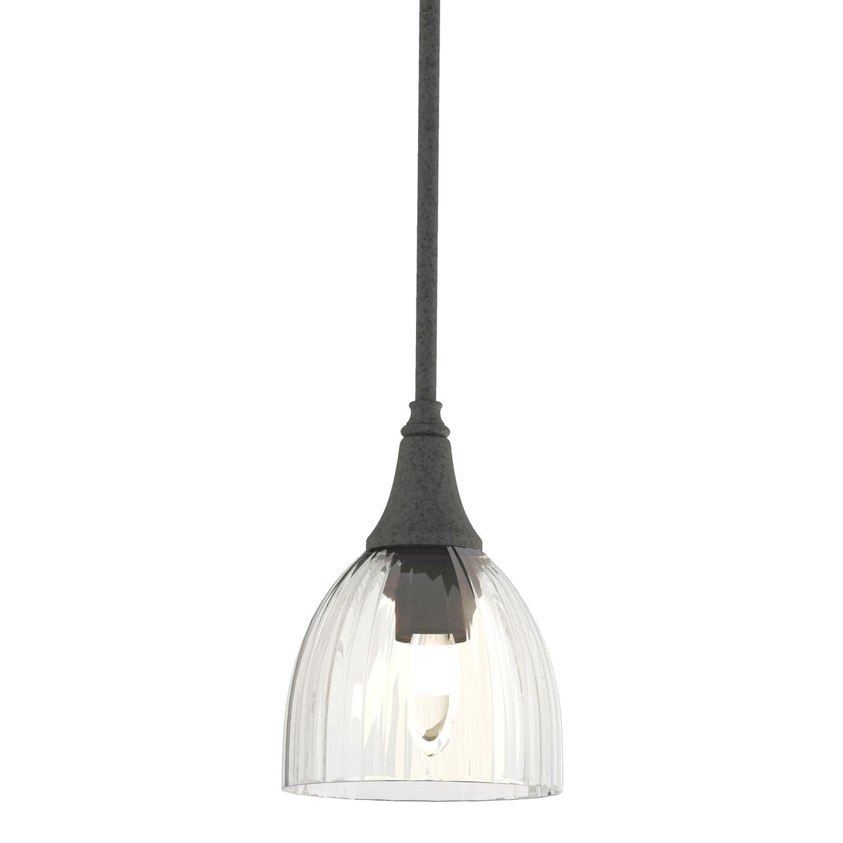 Hubbardton Forge 2000 Natural Iron Water Glass (LL) Multi Trumpet Mini Pendant