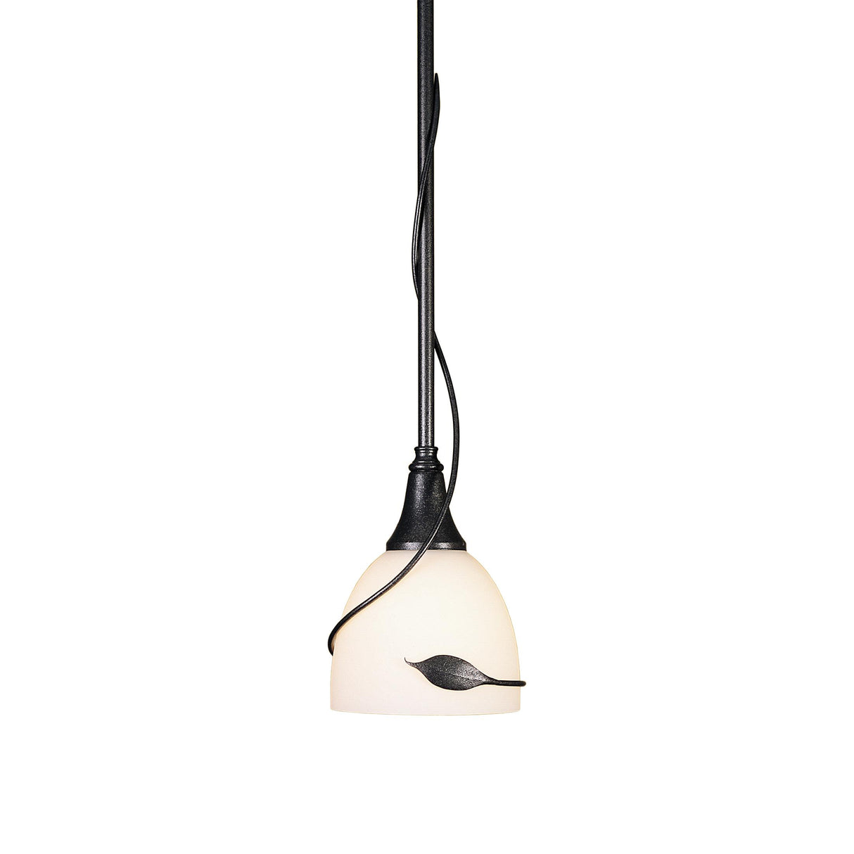 Hubbardton Forge 2000 Natural Iron Opal Glass (GG) Multi Twining Leaf Mini Pendant