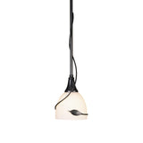 Hubbardton Forge 2000 Natural Iron Opal Glass (GG) Multi Twining Leaf Mini Pendant