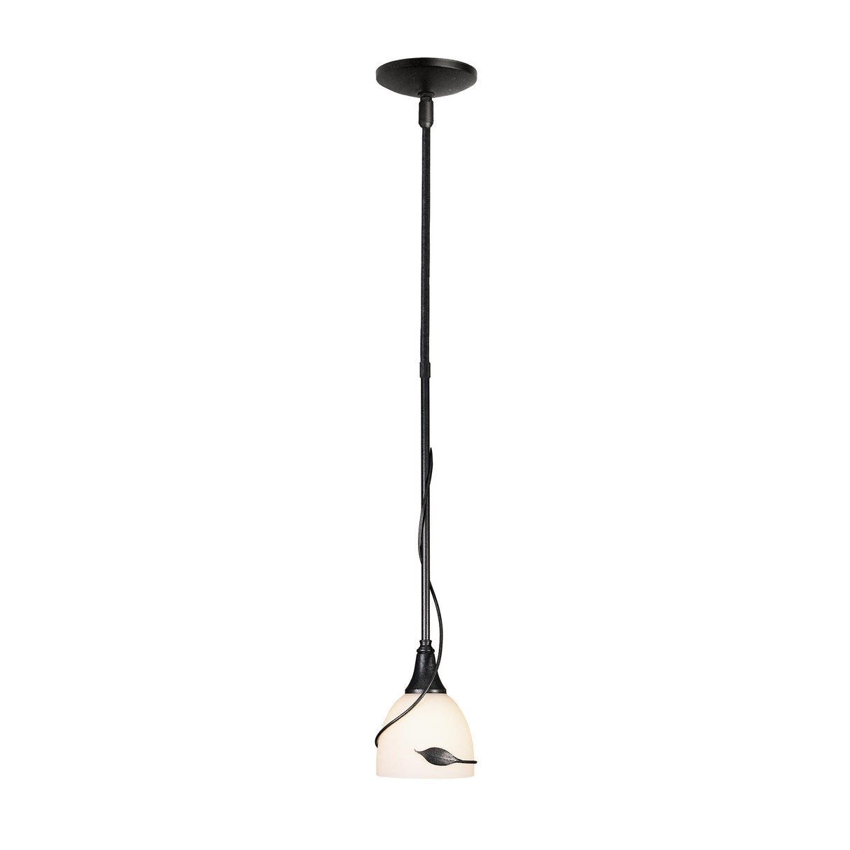 Hubbardton Forge 2000 Natural Iron Opal Glass (GG) Multi Twining Leaf Mini Pendant