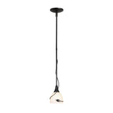 Hubbardton Forge 2000 Natural Iron Opal Glass (GG) Multi Twining Leaf Mini Pendant