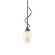 Hubbardton Forge 2011 Bronze Seeded Glass with Opal Diffuser (ZS) Multi Flora Down Light Mini Pendant