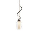 Hubbardton Forge 2011 Bronze Seeded Glass with Opal Diffuser (ZS) Multi Flora Down Light Mini Pendant