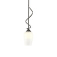 Hubbardton Forge 2011 Dark Smoke Opal Glass (GG) Multi Flora Down Light Mini Pendant