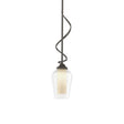 Hubbardton Forge 2011 Dark Smoke Seeded Glass with Opal Diffuser (ZS) Multi Flora Down Light Mini Pendant