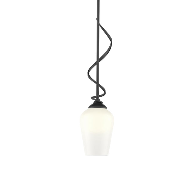 Hubbardton Forge 2011 Black Opal Glass (GG) Multi Flora Down Light Mini Pendant