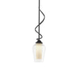 Hubbardton Forge 2011 Black Seeded Glass with Opal Diffuser (ZS) Multi Flora Down Light Mini Pendant