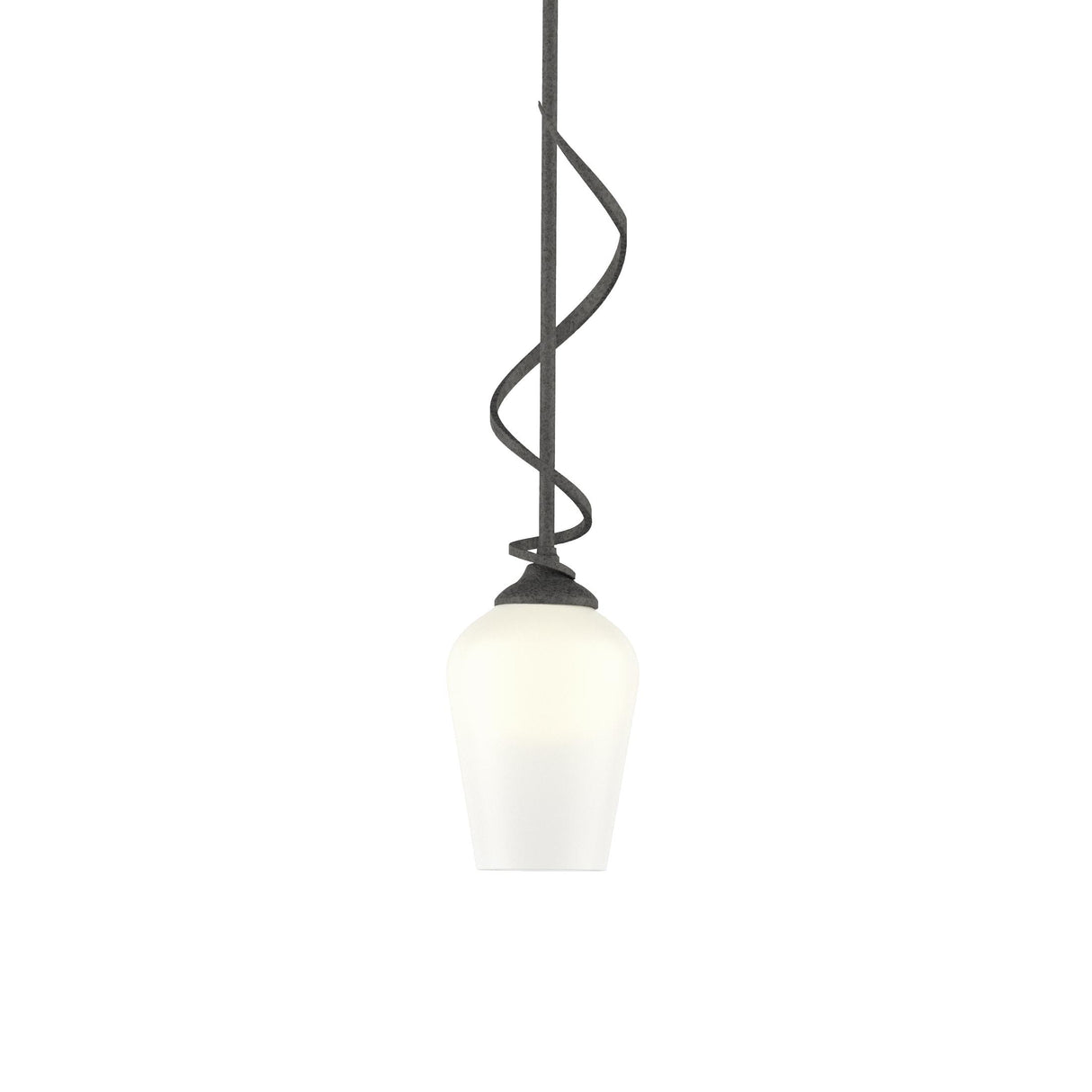 Hubbardton Forge 2011 Natural Iron Opal Glass (GG) Multi Flora Down Light Mini Pendant