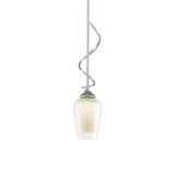 Hubbardton Forge 2011 Vintage Platinum Seeded Glass with Opal Diffuser (ZS) Multi Flora Down Light Mini Pendant