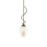 Hubbardton Forge 2011 Soft Gold Seeded Glass with Opal Diffuser (ZS) Multi Flora Down Light Mini Pendant
