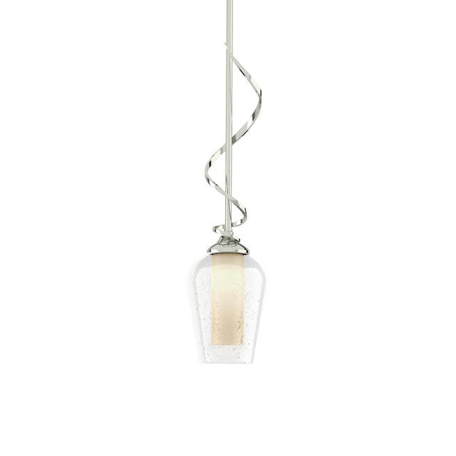 Hubbardton Forge 2011 Sterling Seeded Glass with Opal Diffuser (ZS) Multi Flora Down Light Mini Pendant