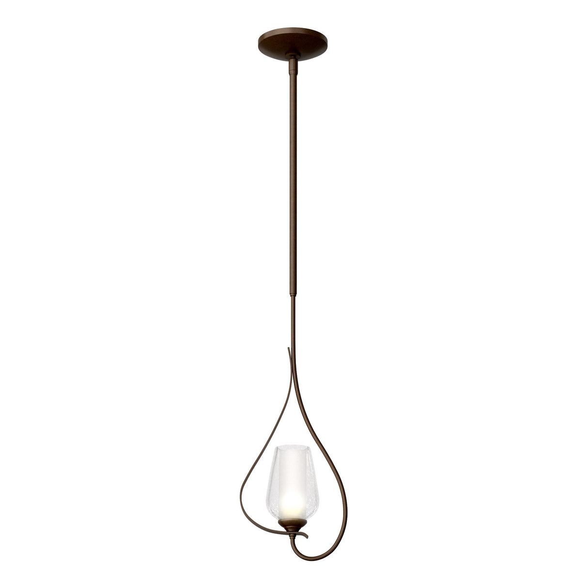Hubbardton Forge 2012 Bronze Seeded Glass with Opal Diffuser (ZS) Multi Flora Up Light Mini Pendant