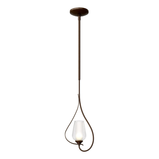 Hubbardton Forge 2012 Bronze Seeded Glass with Opal Diffuser (ZS) Multi Flora Up Light Mini Pendant