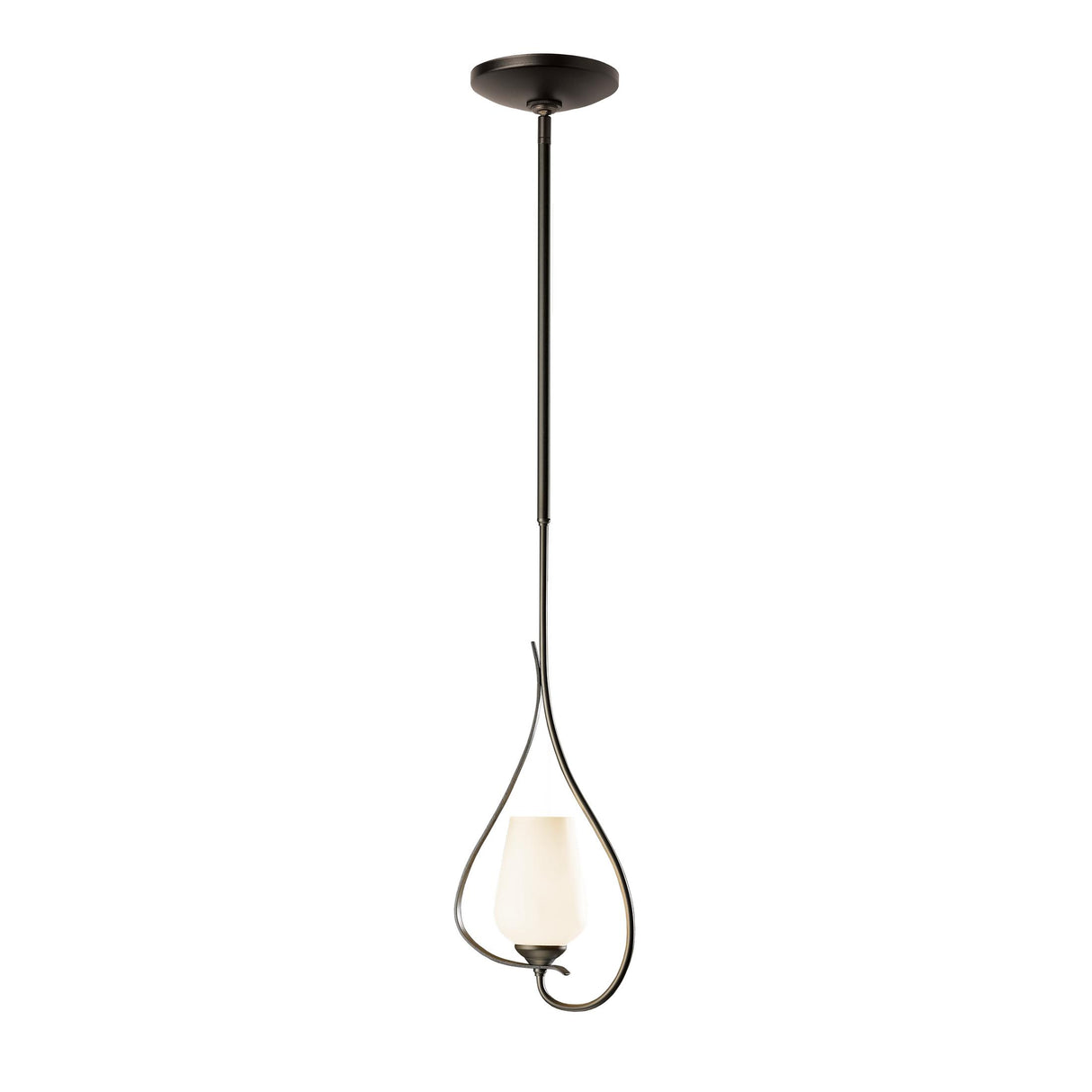 Hubbardton Forge 2012 Dark Smoke Opal Glass (GG) Multi Flora Up Light Mini Pendant