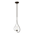 Hubbardton Forge 2012 Dark Smoke Seeded Glass with Opal Diffuser (ZS) Multi Flora Up Light Mini Pendant