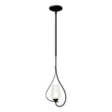 Hubbardton Forge 2012 Black Seeded Glass with Opal Diffuser (ZS) Multi Flora Up Light Mini Pendant