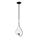 Hubbardton Forge 2012 Oil Rubbed Bronze Seeded Glass with Opal Diffuser (ZS) Multi Flora Up Light Mini Pendant
