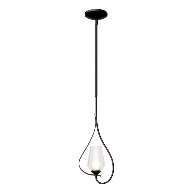 Hubbardton Forge 2012 Oil Rubbed Bronze Seeded Glass with Opal Diffuser (ZS) Multi Flora Up Light Mini Pendant