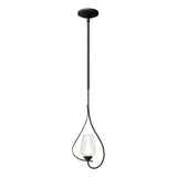 Hubbardton Forge 2012 Natural Iron Seeded Glass with Opal Diffuser (ZS) Multi Flora Up Light Mini Pendant