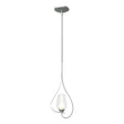 Hubbardton Forge 2012 Vintage Platinum Seeded Glass with Opal Diffuser (ZS) Multi Flora Up Light Mini Pendant