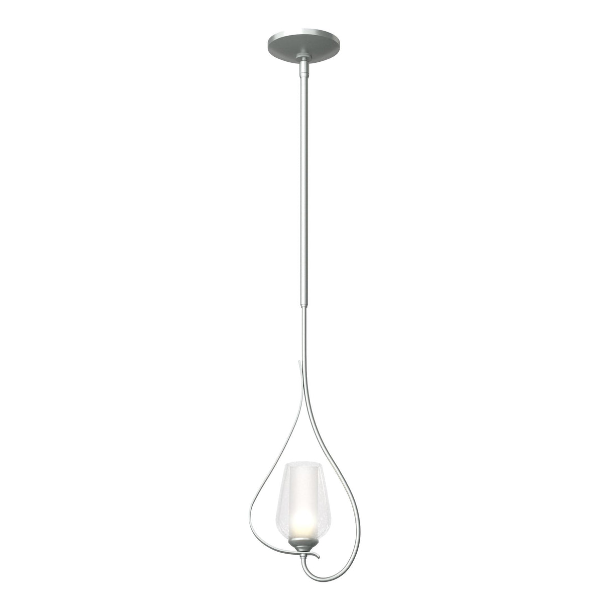 Hubbardton Forge 2012 Vintage Platinum Seeded Glass with Opal Diffuser (ZS) Multi Flora Up Light Mini Pendant