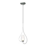Hubbardton Forge 2012 Vintage Platinum Seeded Glass with Opal Diffuser (ZS) Multi Flora Up Light Mini Pendant