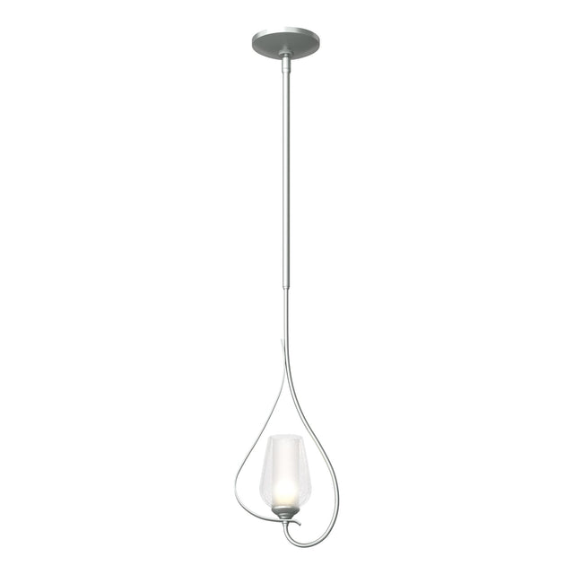 Hubbardton Forge 2012 Vintage Platinum Seeded Glass with Opal Diffuser (ZS) Multi Flora Up Light Mini Pendant