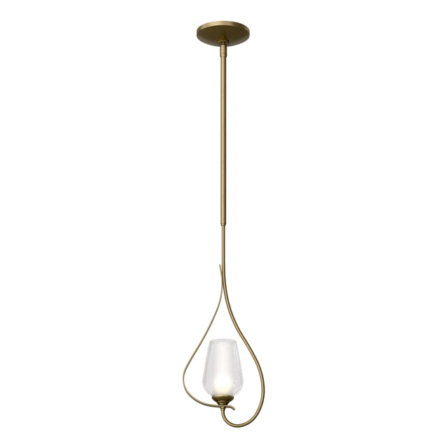 Hubbardton Forge 2012 Soft Gold Seeded Glass with Opal Diffuser (ZS) Multi Flora Up Light Mini Pendant