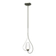 Hubbardton Forge 2012 Sterling Seeded Glass with Opal Diffuser (ZS) Multi Flora Up Light Mini Pendant