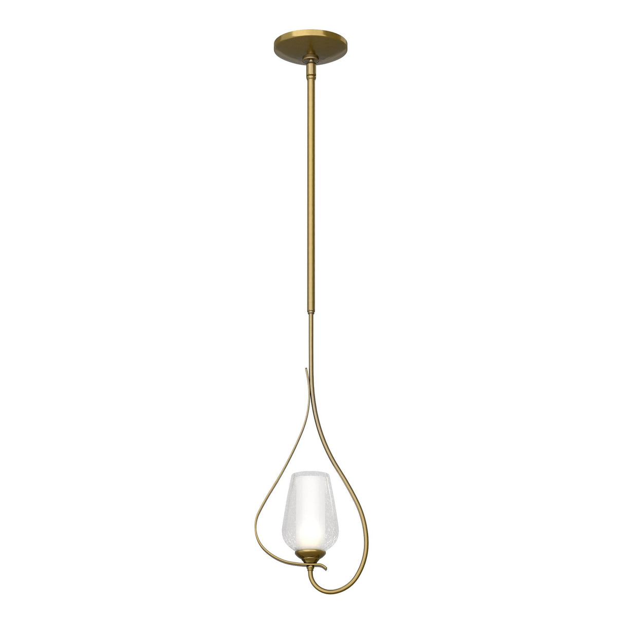 Hubbardton Forge 2012 Modern Brass Seeded Glass with Opal Diffuser (ZS) Multi Flora Up Light Mini Pendant