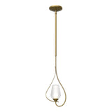 Hubbardton Forge 2012 Modern Brass Seeded Glass with Opal Diffuser (ZS) Multi Flora Up Light Mini Pendant