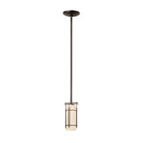 Hubbardton Forge 2006 Dark Smoke Opal Glass (GG) Multi Paralline Mini Pendant
