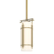 Hubbardton Forge 2006 Modern Brass Opal Glass (GG) Multi Paralline Mini Pendant