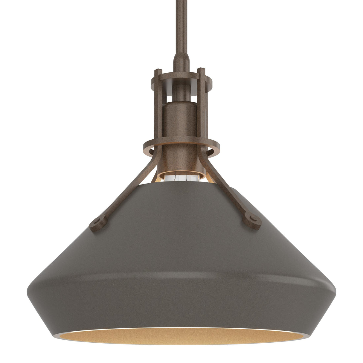 Hubbardton Forge 2020 Bronze Dark Smoke Multi Henry with Chamfer Pendant