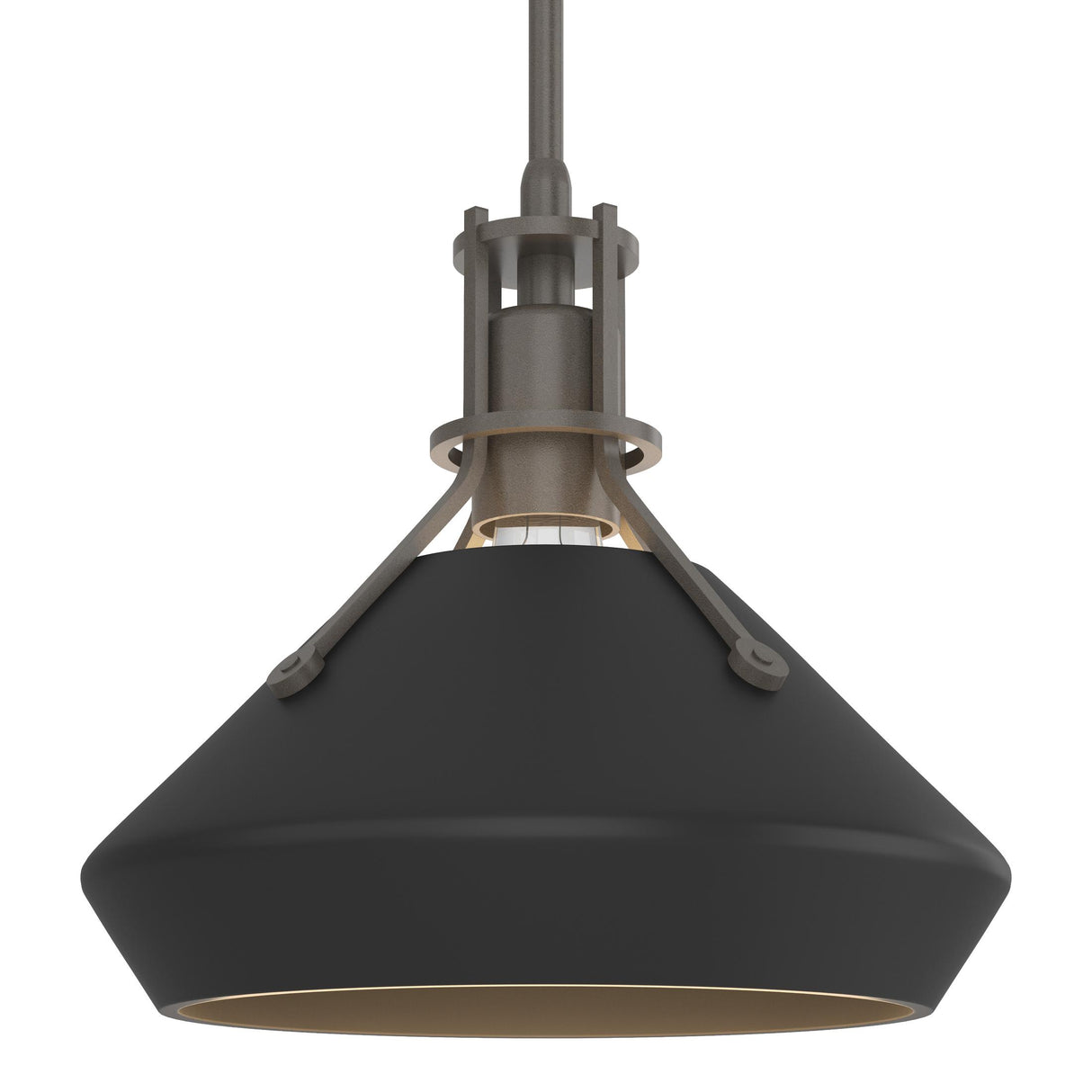 Hubbardton Forge 2020 Dark Smoke Black Multi Henry with Chamfer Pendant