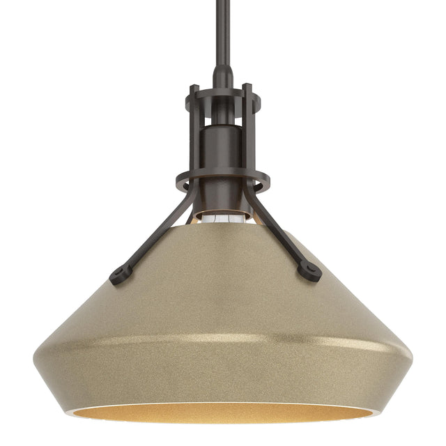 Hubbardton Forge 2020 Oil Rubbed Bronze Soft Gold Multi Henry with Chamfer Pendant