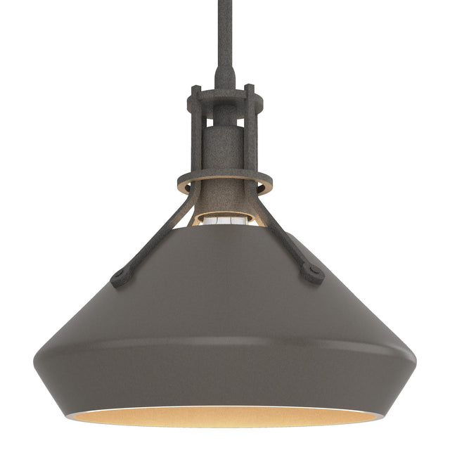 Hubbardton Forge 2020 Natural Iron Dark Smoke Multi Henry with Chamfer Pendant