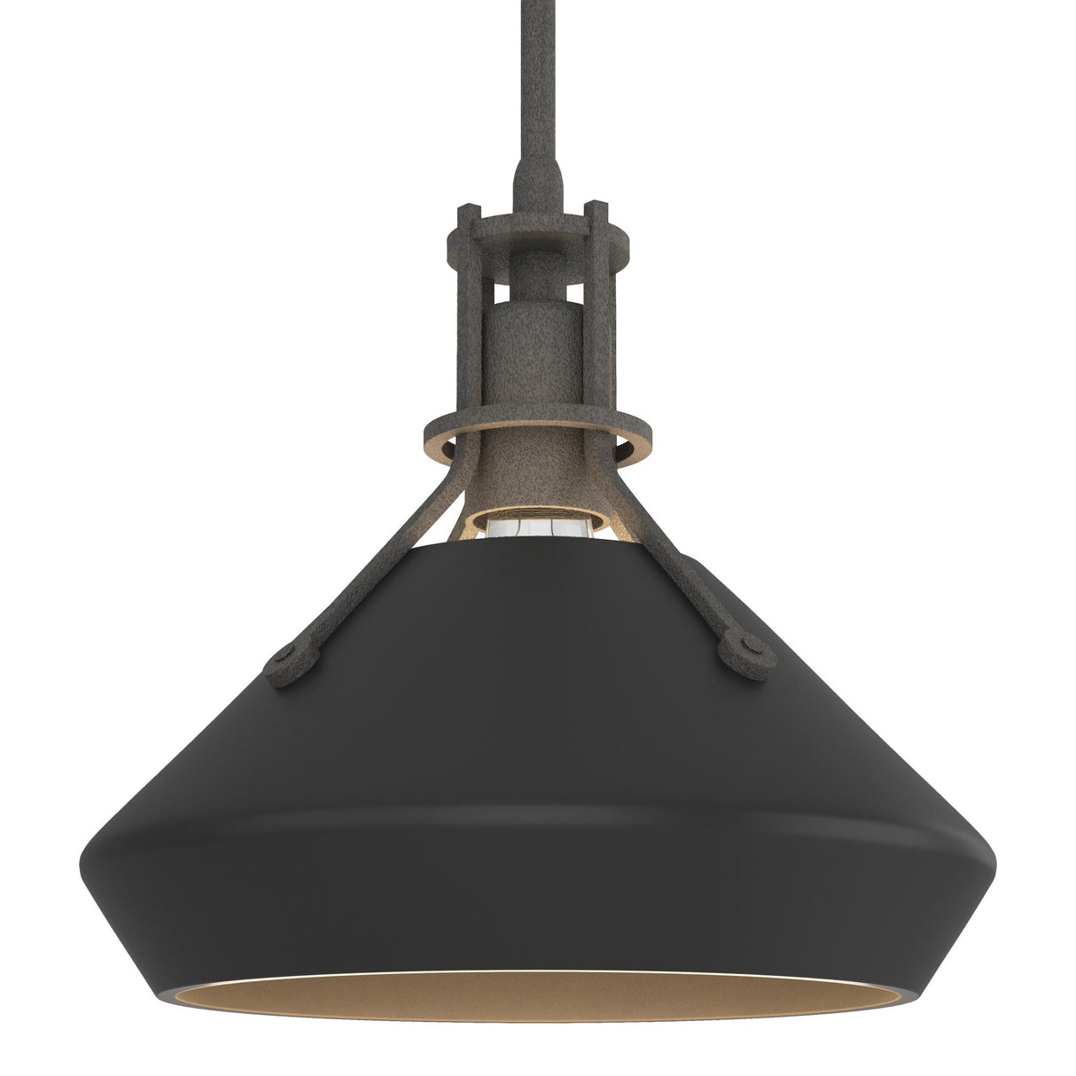 Hubbardton Forge 2020 Natural Iron Black Multi Henry with Chamfer Pendant