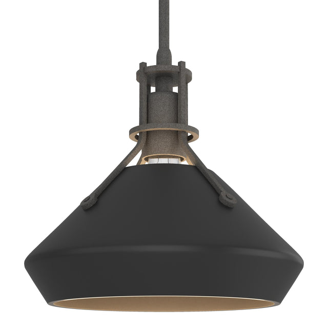 Hubbardton Forge 2020 Natural Iron Black Multi Henry with Chamfer Pendant